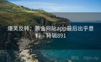 爆笑反转：黄金网站app最后出乎意料 · 特辑891