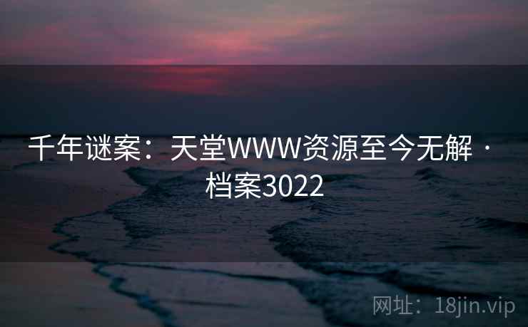 千年谜案:天堂WWW资源至今无解 · 档案3022 千年谜案:天堂WWW资源至今无解 · 档案3022