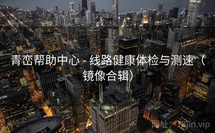 青峦帮助中心 - 线路健康体检与测速(镜像合辑) 青峦帮助中心 - 线路健康体检与测速(镜像合辑)